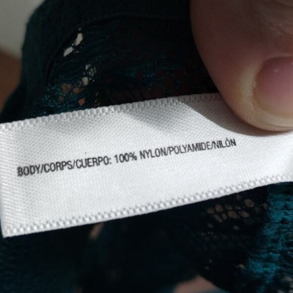 b.tempt'd by Wacoal NWT Small Green Spruced-Up Lace Kiss Unlined Bralette - Picture 6 of 7